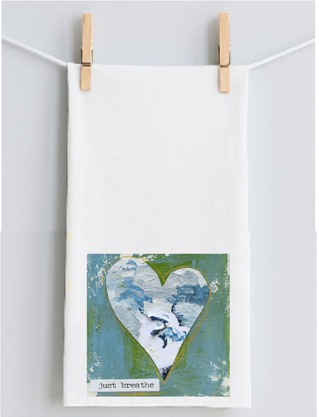 Jennifer's Just Breathe Tea Towel