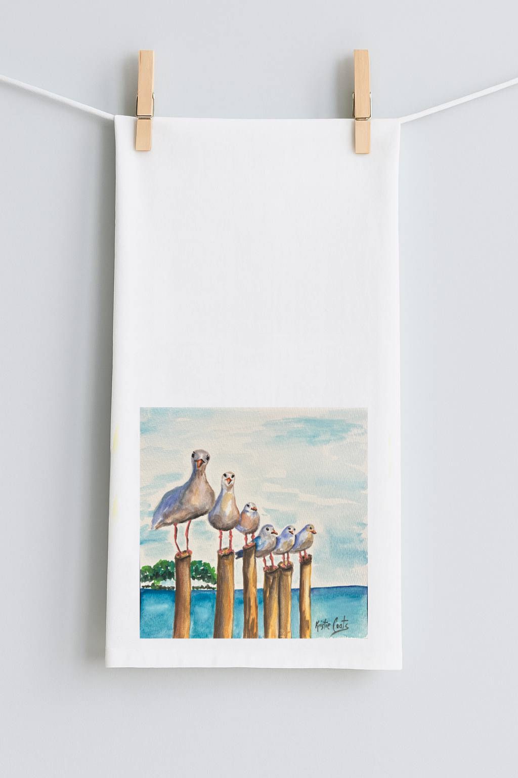 KRISTIE'S SEAGULLS TEA TOWEL