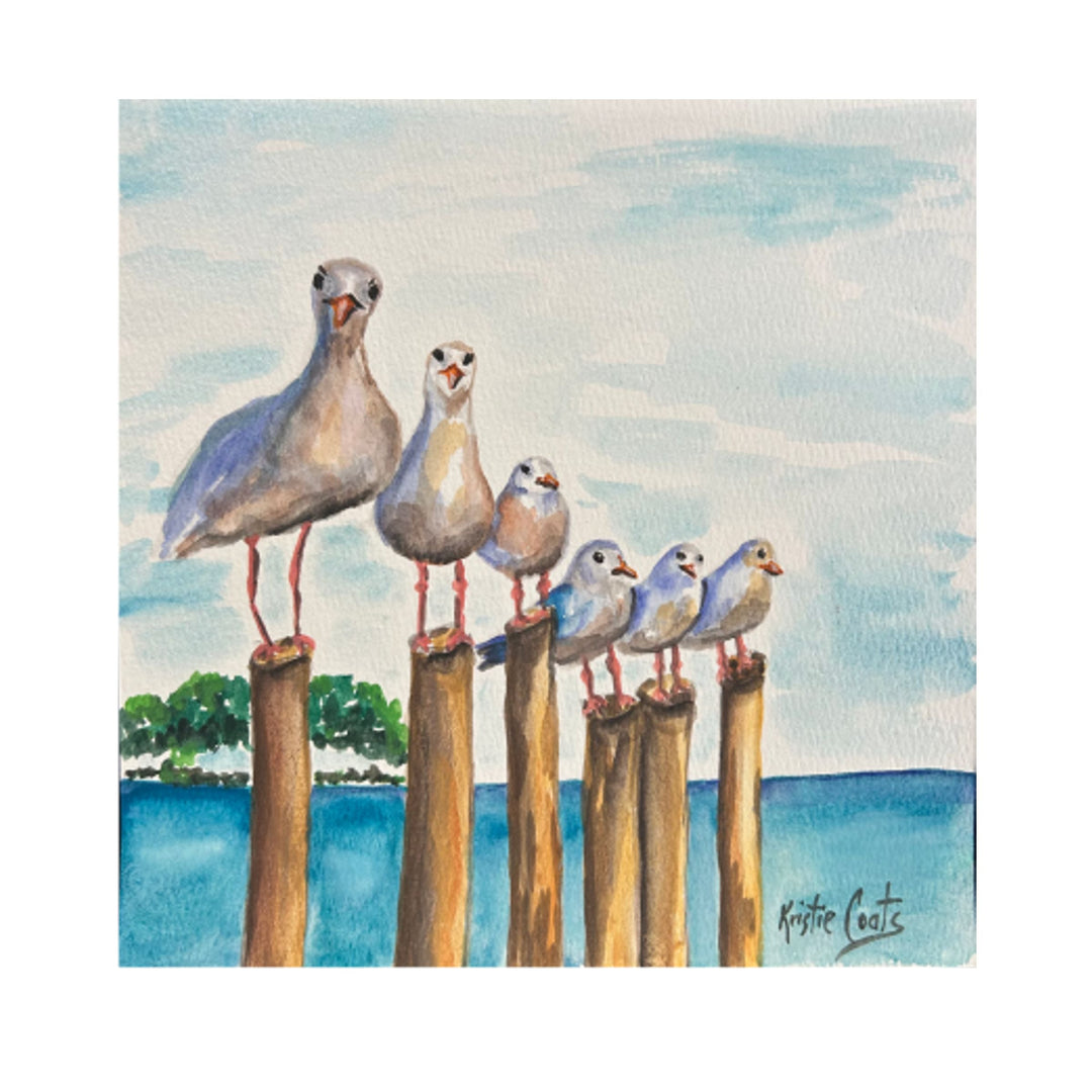 KRISTIE'S SEAGULLS TEA TOWEL