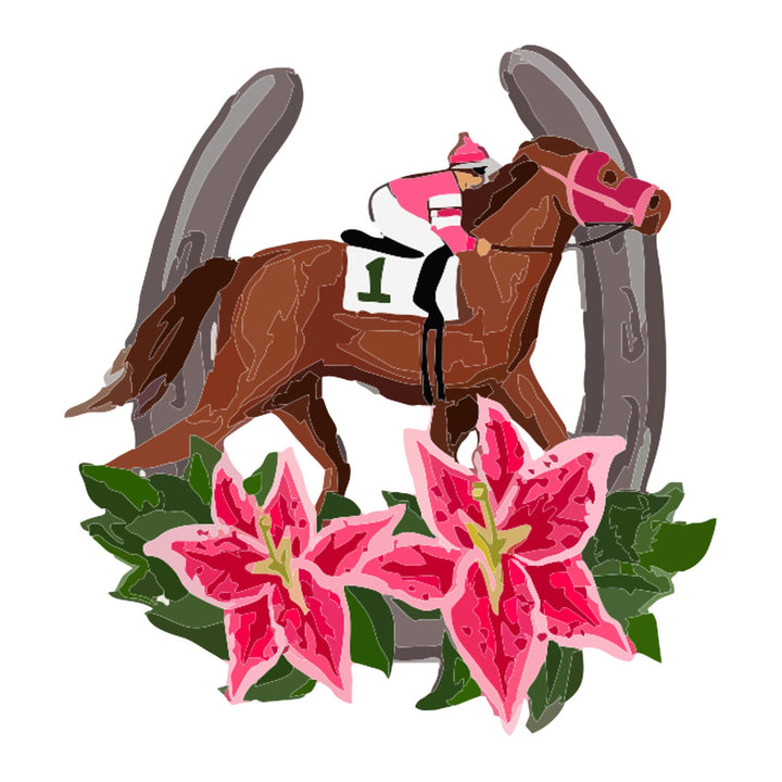 EMMALEE'S DERBY HORSESHOE TEA TOWEL