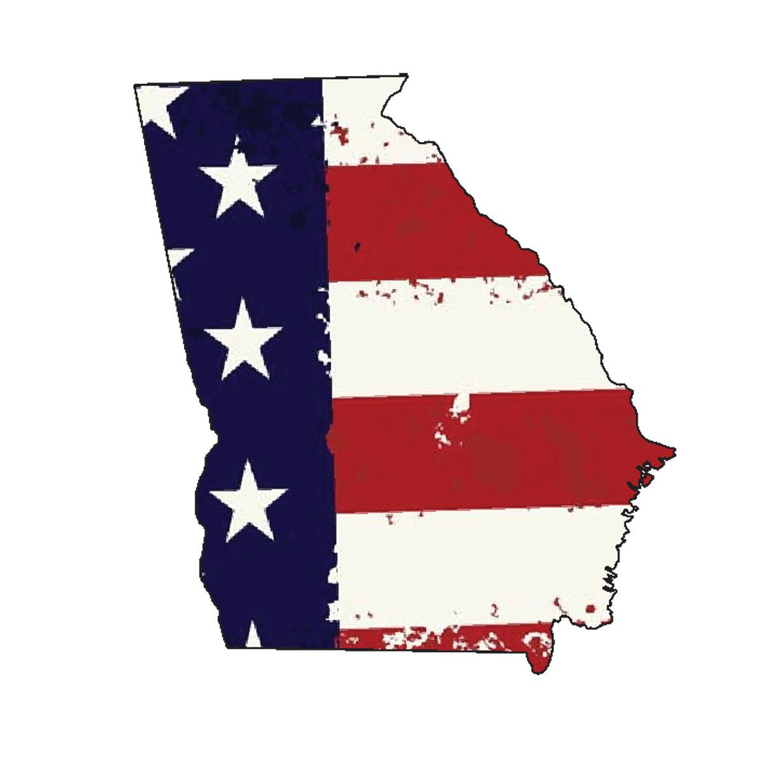 USA Flag State Georgia Wreath Sash