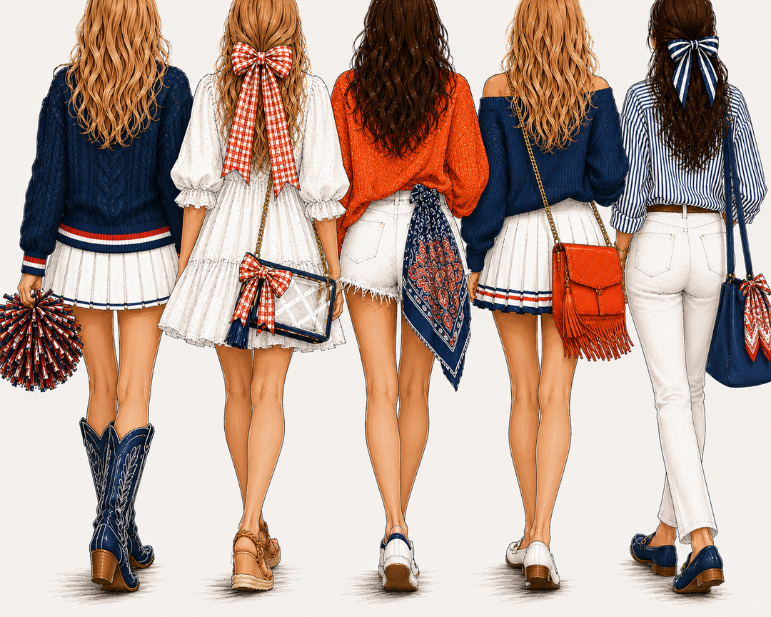 Girls Navy & Orange Tee