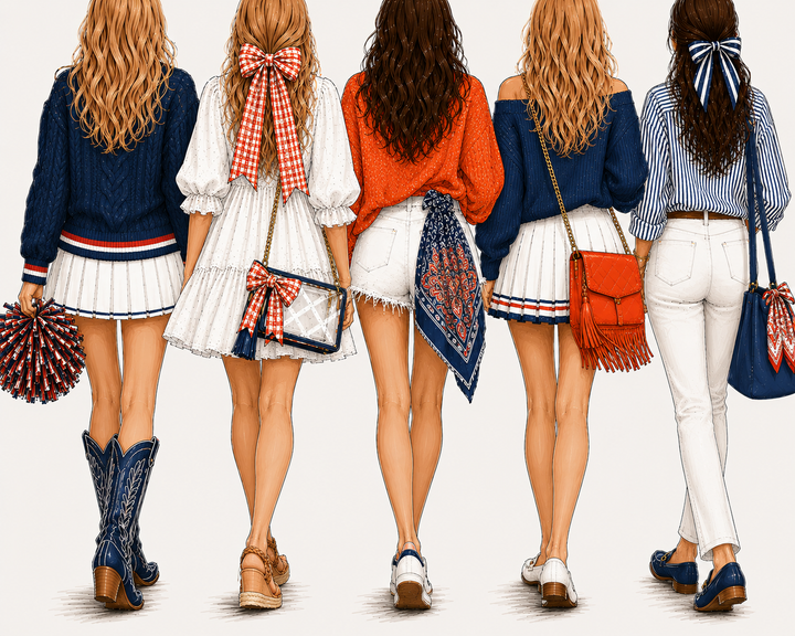 Girls Navy & Orange Sweatshirt