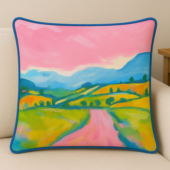 JULIA SUNSET PATH SQUARE PILLOW