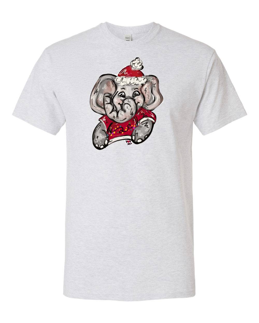 JENNIE CHRISTMAS ELEPHANT SHORT SLEEVE TSHIRT