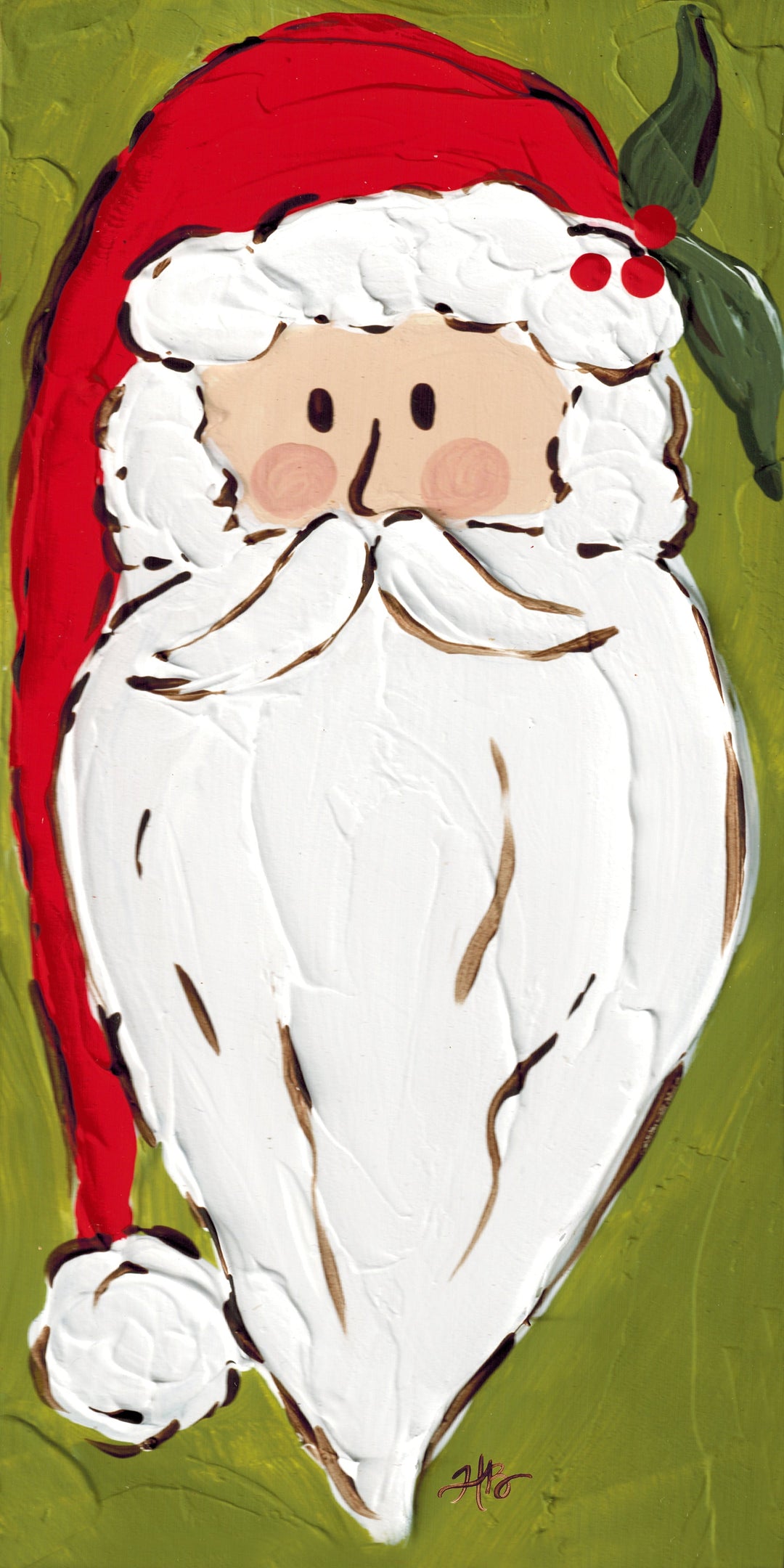 Haley's Green Long Beard Santa Wreath Sash