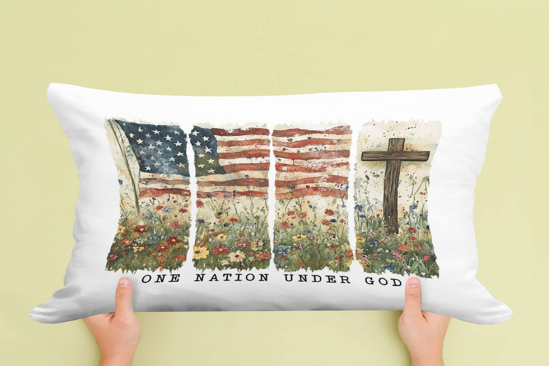 One Nation Under God Lumbar Pillow