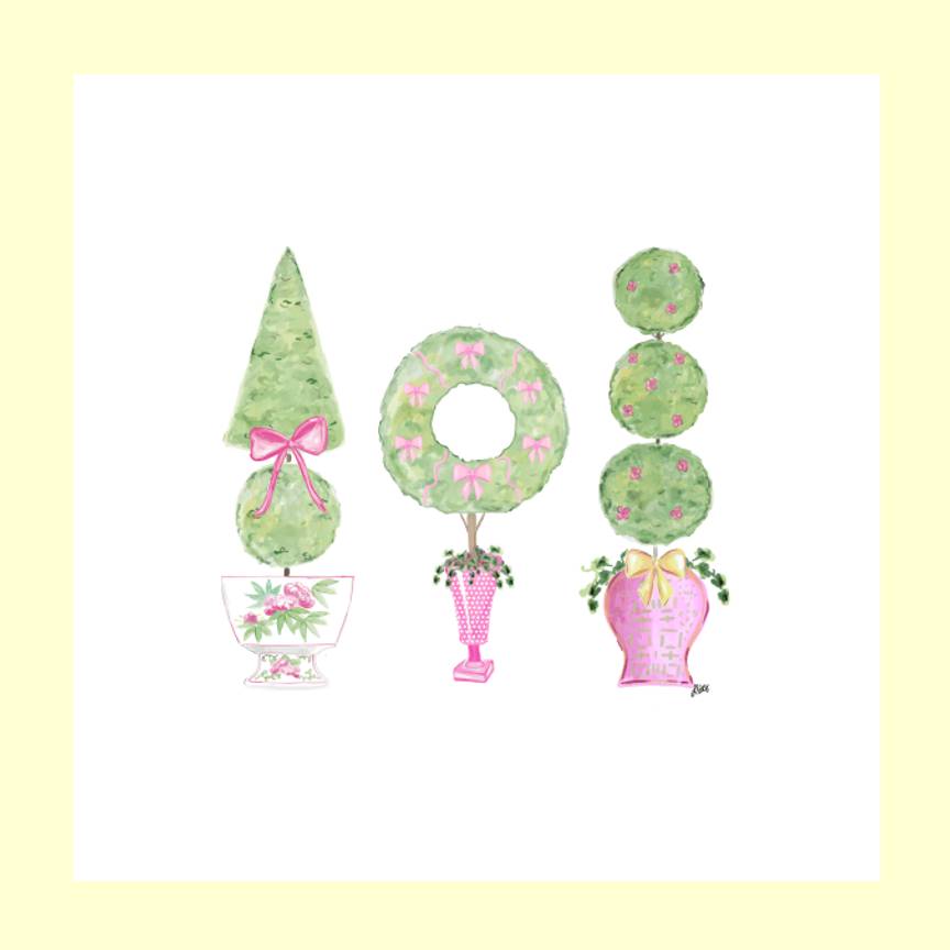 Laura Pink Topiaries Swap