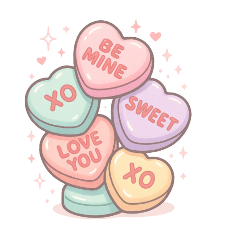 Pastel Hearts Wreath Sash