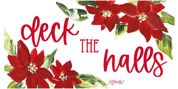 Deck the Halls Poinsettias Pillow Swap