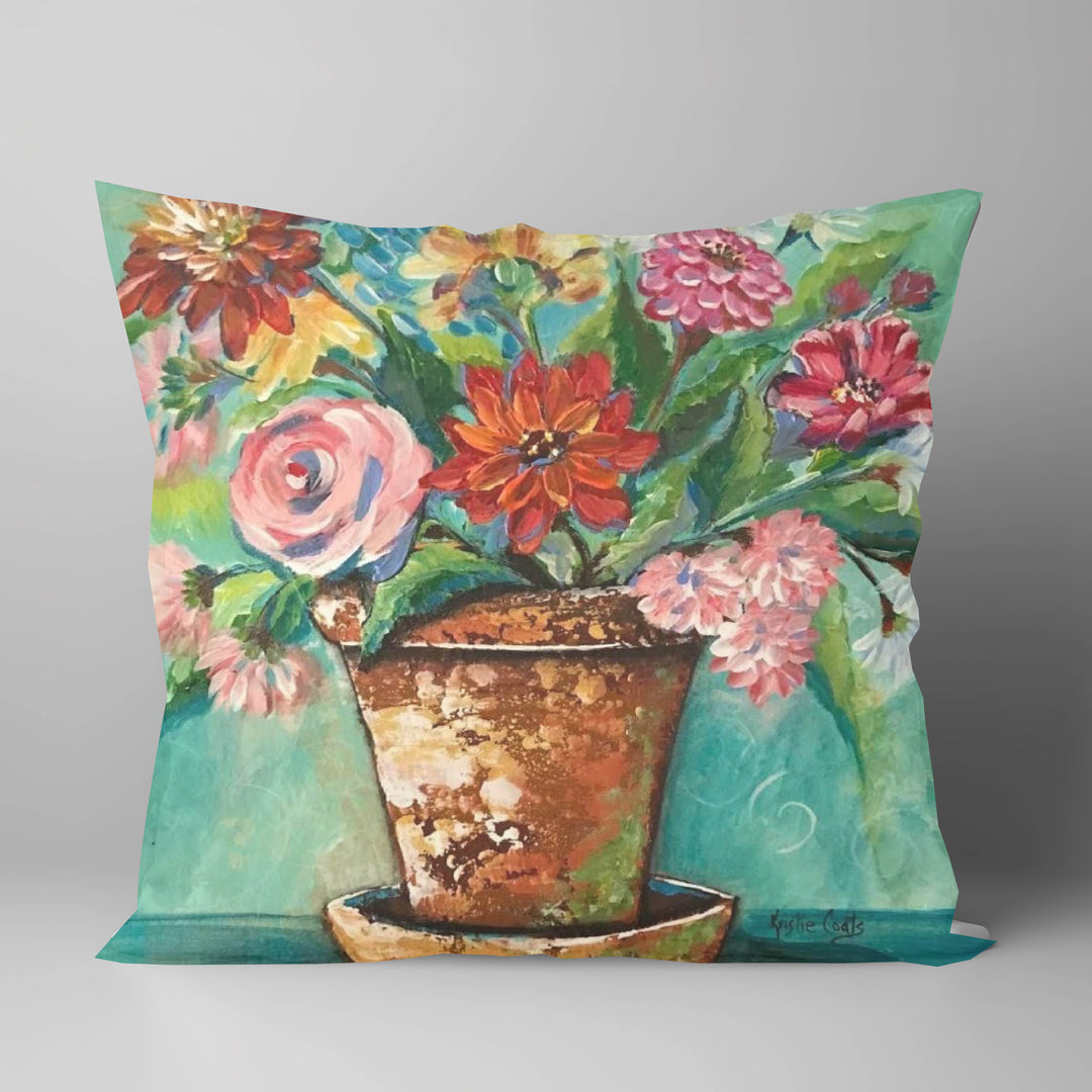 Clay Pot Flower Pillow
