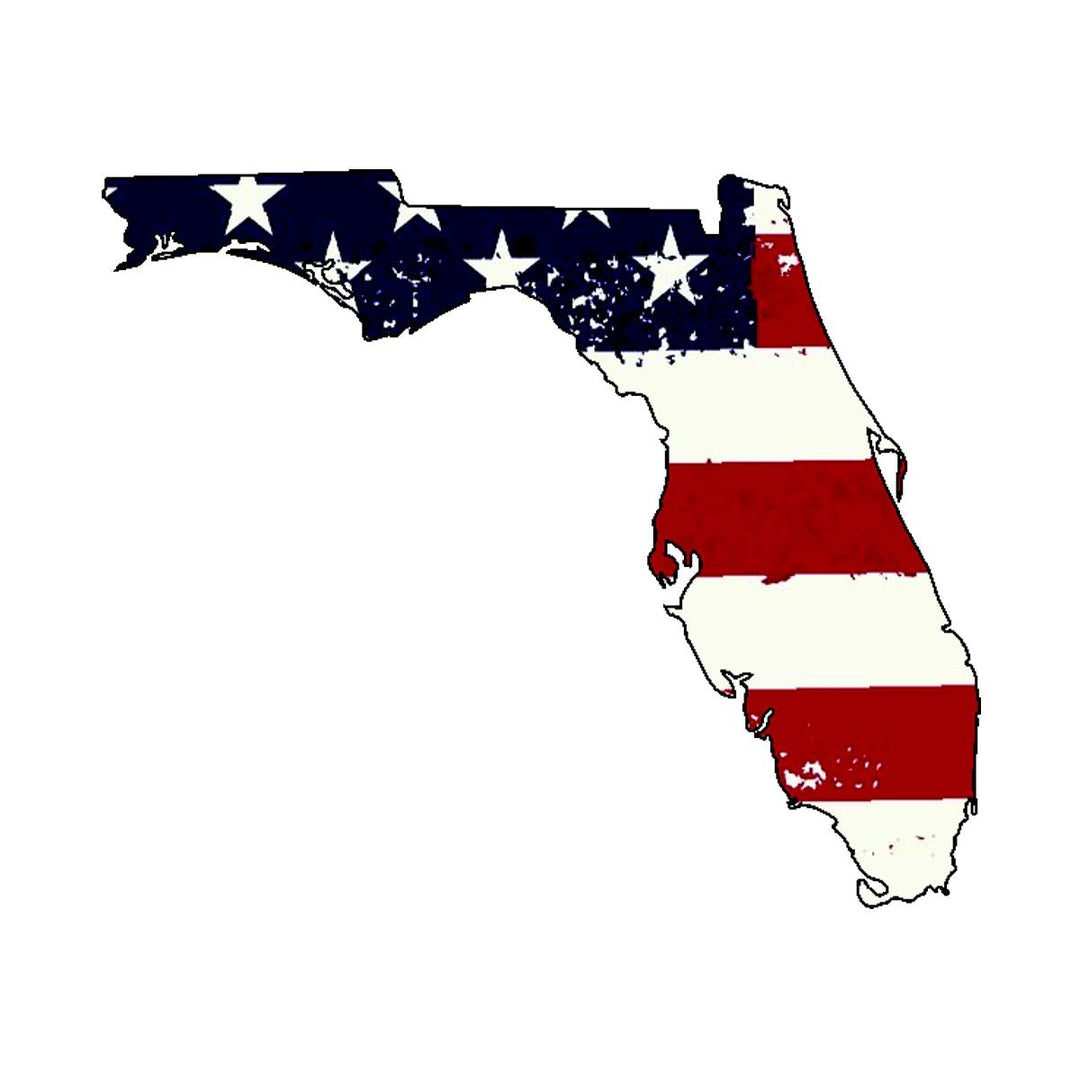 USA Flag State Florida Wreath Sash