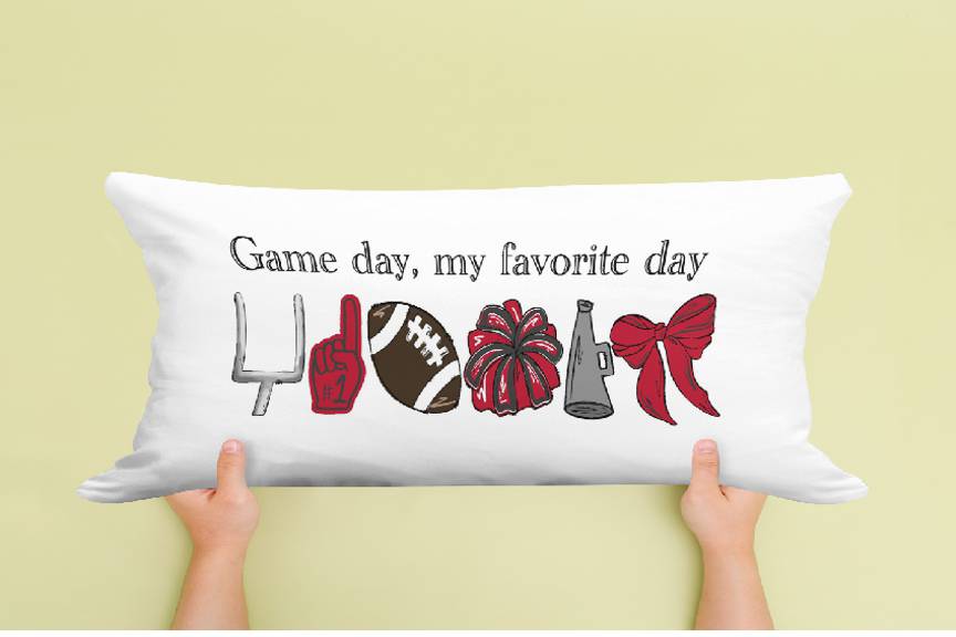 GAMEDAY MY FAVORITE DAY LUMBAR PILLOW