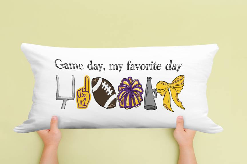 GAMEDAY MY FAVORITE DAY LUMBAR PILLOW