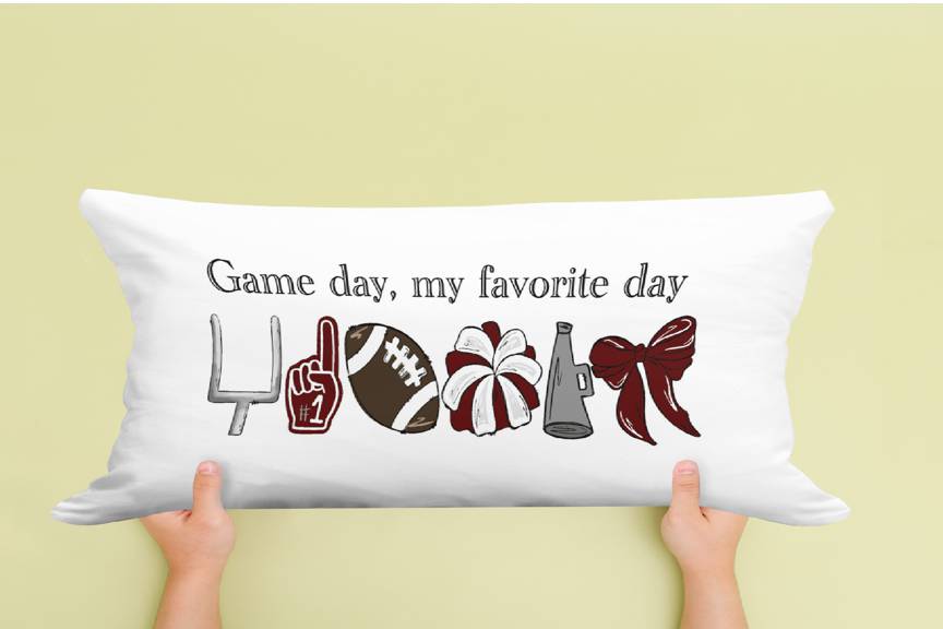 GAMEDAY MY FAVORITE DAY LUMBAR PILLOW