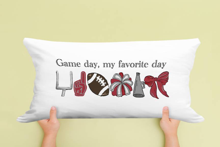 GAMEDAY MY FAVORITE DAY LUMBAR PILLOW