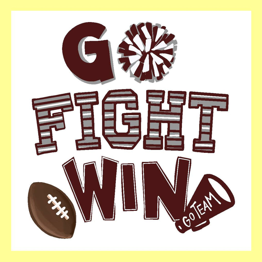 Emmalee Go Fight Win Square Pillow Swap
