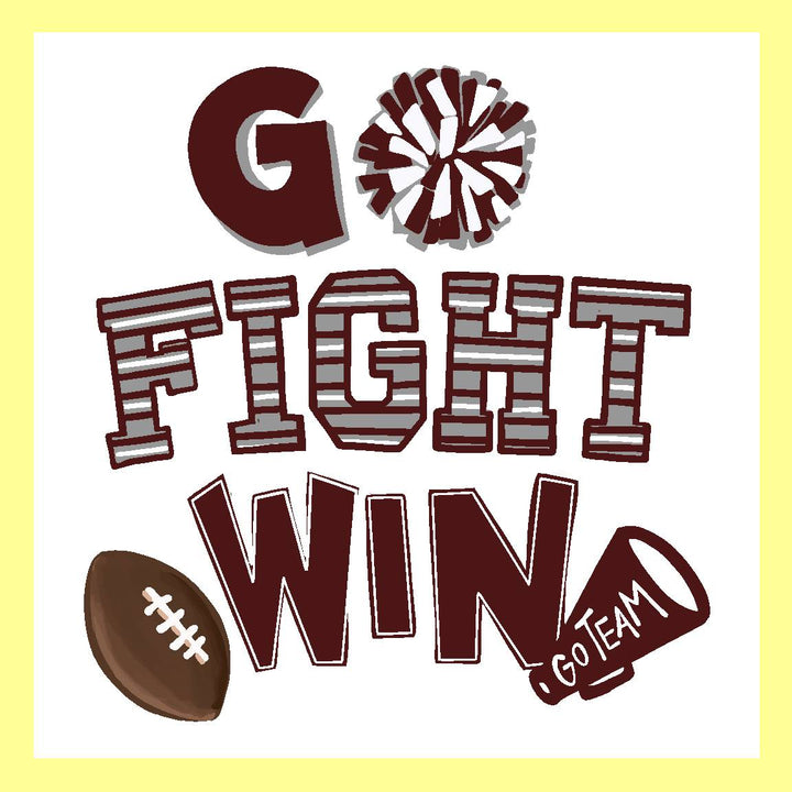 Emmalee Go Fight Win Square Pillow Swap