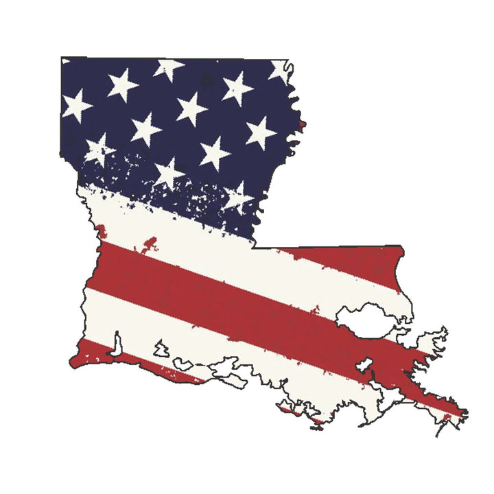 USA Flag State Louisiana Wreath Sash