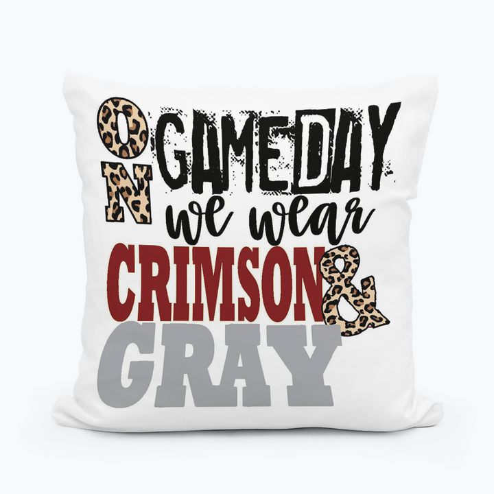 On Gameday We Wear Square Pillow