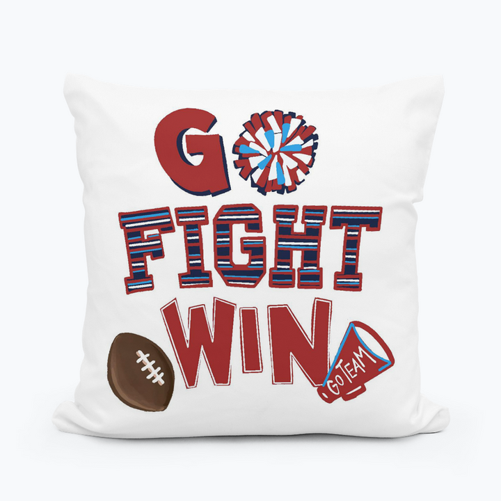 Emmalee Go Fight Win Square Pillow