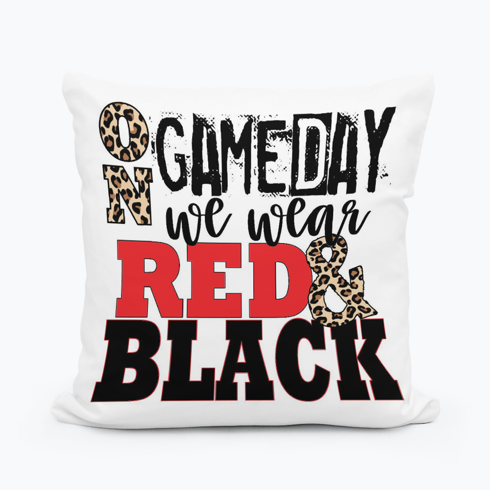 On Gameday We Wear Square Pillow
