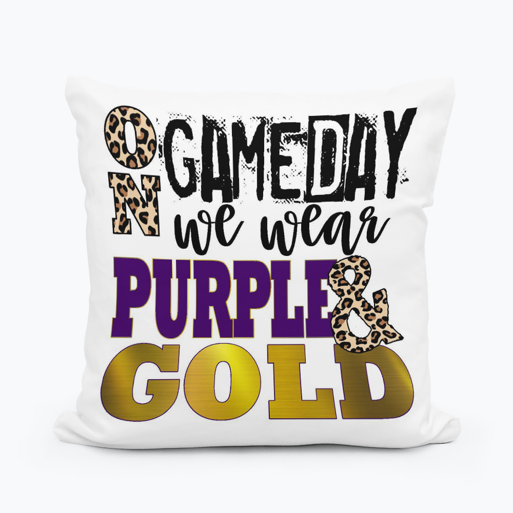 On Gameday We Wear Square Pillow
