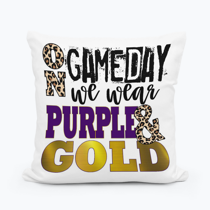 On Gameday We Wear Square Pillow