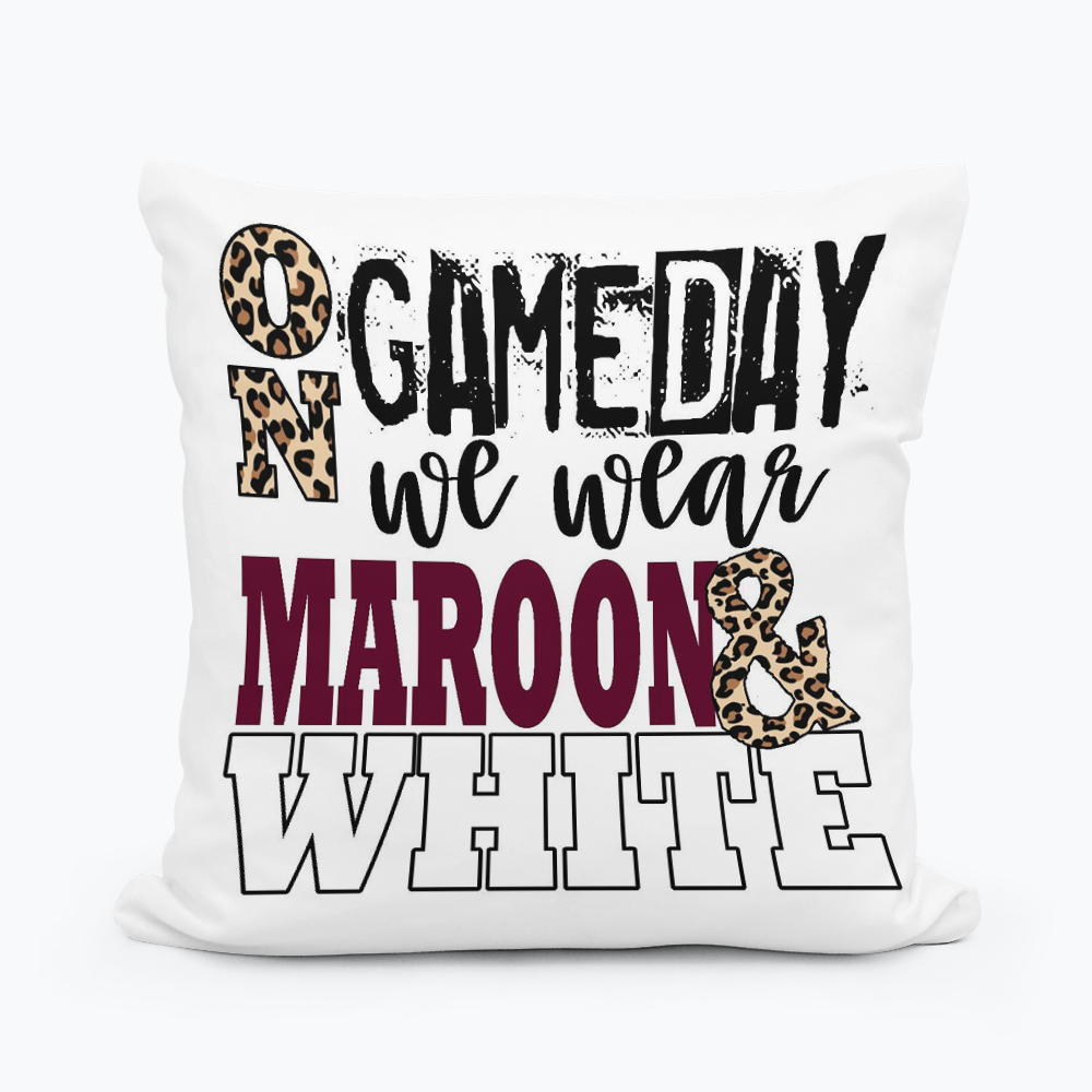 On Gameday We Wear Square Pillow