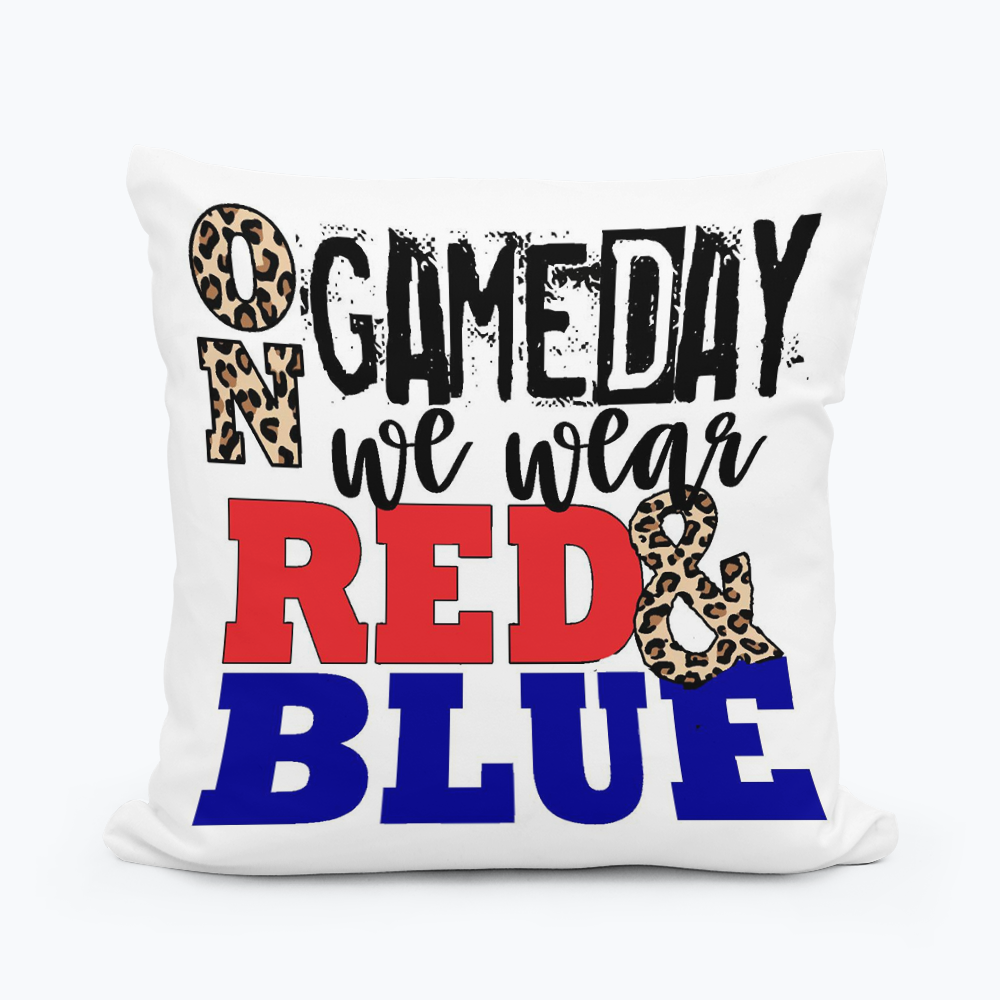 On Gameday We Wear Square Pillow