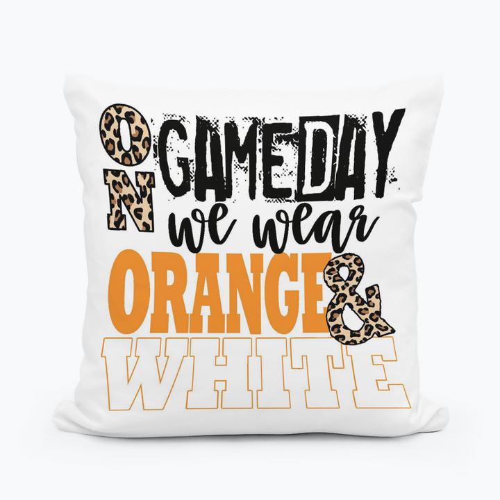 On Gameday We Wear Square Pillow