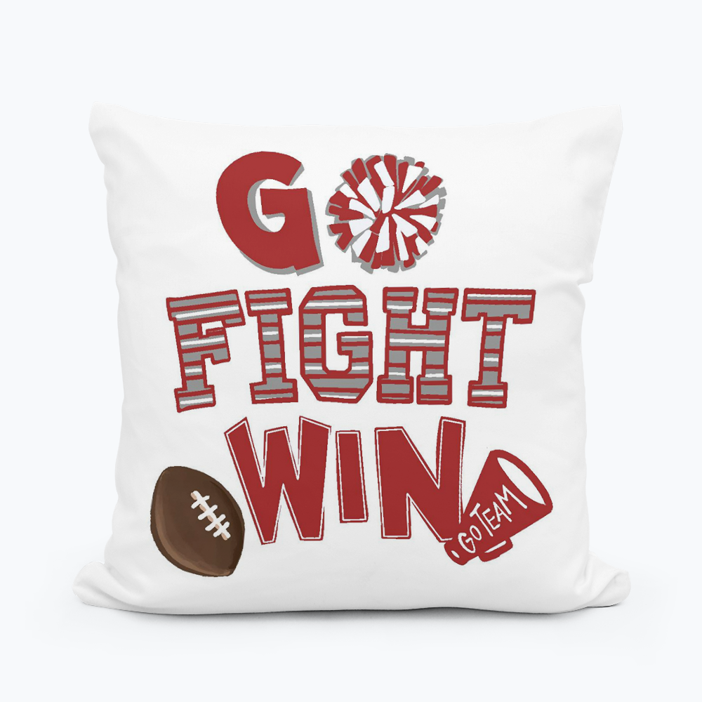 Emmalee Go Fight Win Square Pillow