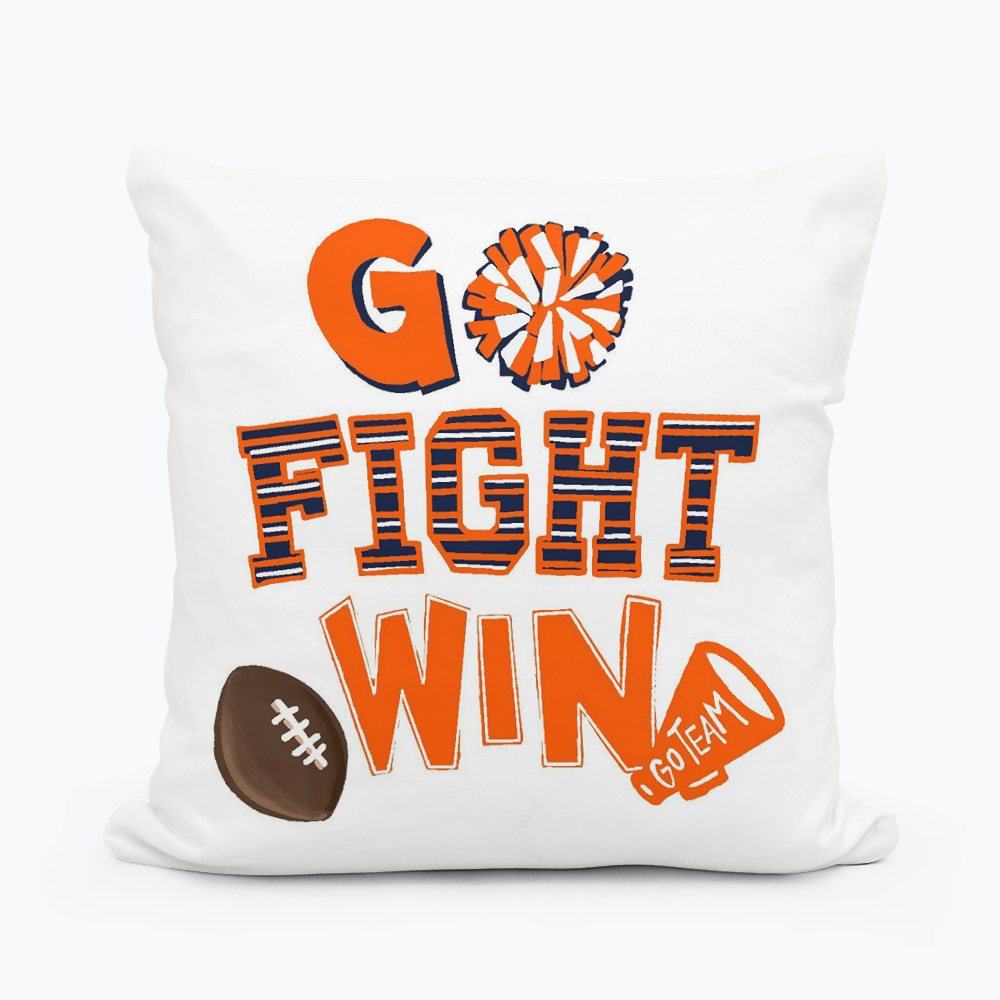 Emmalee Go Fight Win Square Pillow