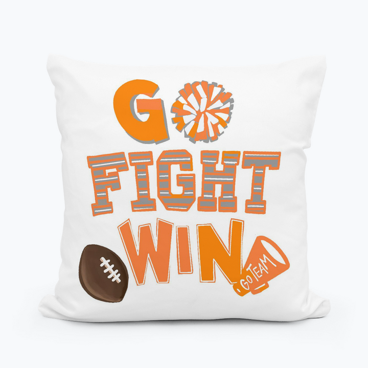 Emmalee Go Fight Win Square Pillow