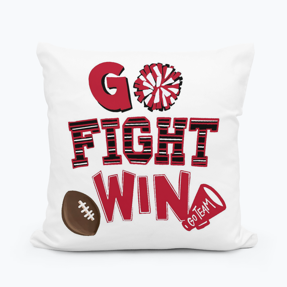 Emmalee Go Fight Win Square Pillow