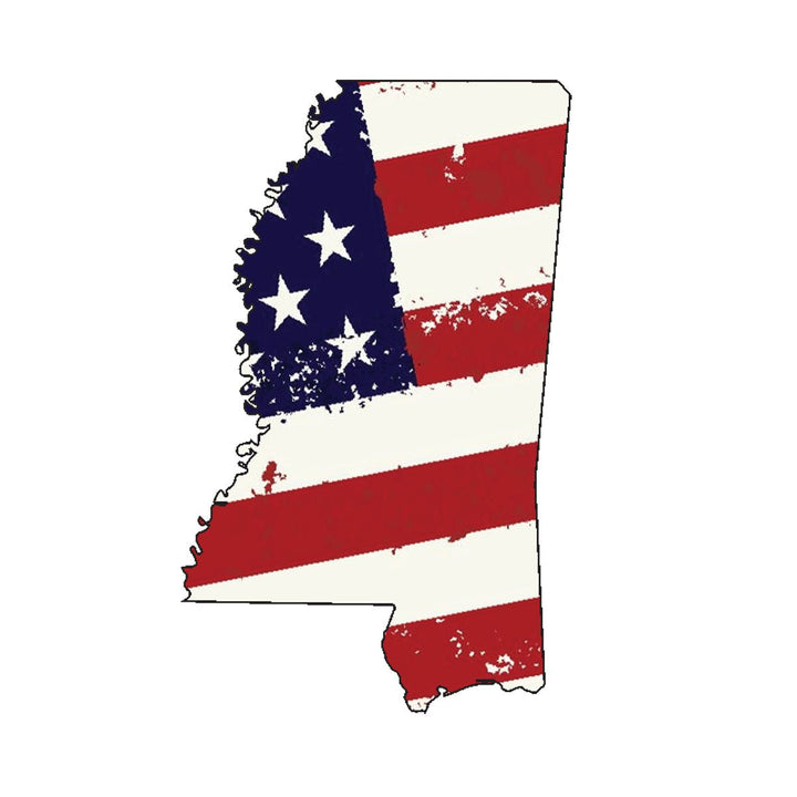 USA Flag State Mississippi Wreath Sash