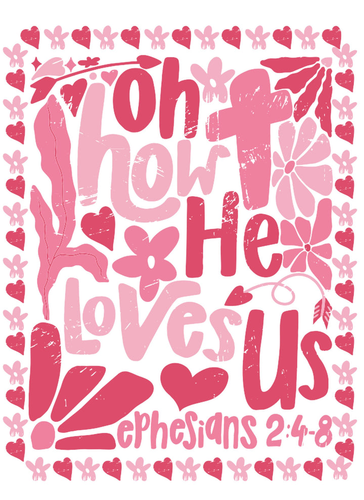 OH HOW HE LOVES US GARDEN FLAG