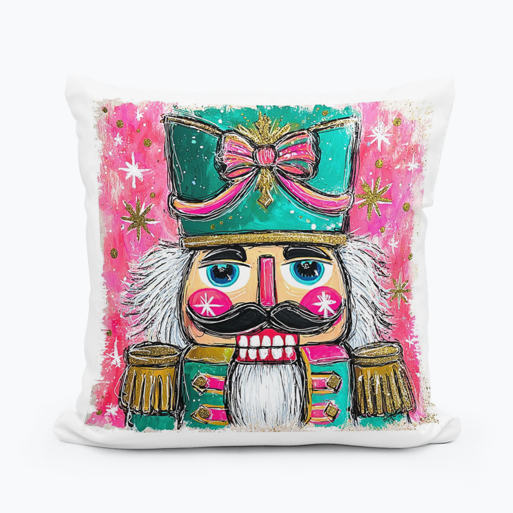 Teal Nutcracker Pillow